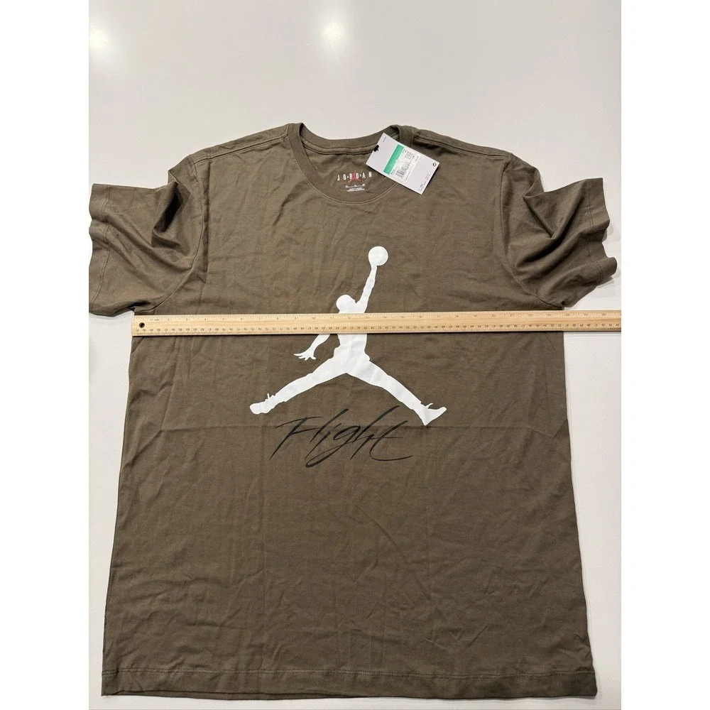 Jordan Jumpman Flight T-Shirt Mens XL Medium Olive AO0664-222 NWT